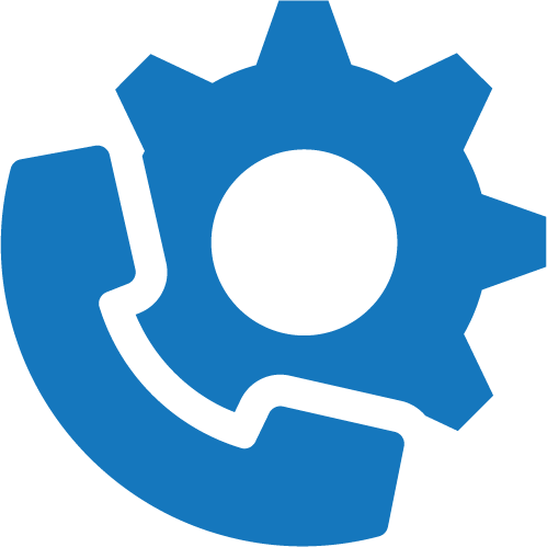 Agent Support logo, color blue with a transparent background